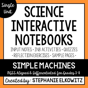 Preview of Simple Machines Interactive Notebook Unit | Editable Notes