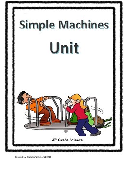 Preview of Simple Machines - PowerPoint, Interactive Notes & Assessment - 4th Grade Science