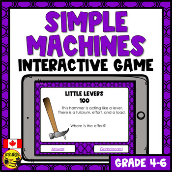 Preview of Simple Machines | Interactive Review Game | Google Slides | Wheels and Levers