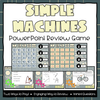Preview of Simple Machines Jeopardy-Style Powerpoint Review Game