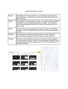 Preview of Simple Machines Lesson