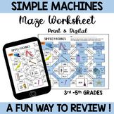 Simple Machines Maze Activity (Print and Digital)
