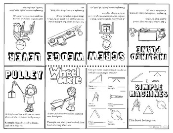 Simple Machines Mini Book (K-5th Grade) by Beth Gorden | TpT