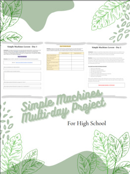 Preview of Simple Machines Multi-Day Research Project