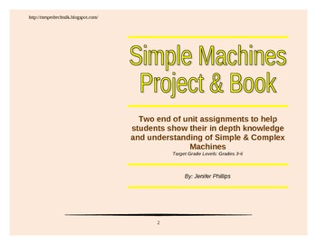 Preview of Simple Machines: Project and Book