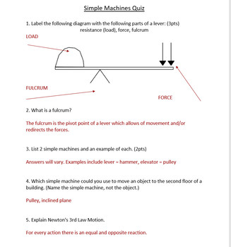 30+ Top For High School Simple Machines Worksheet Answer Key - Eff Stopocal