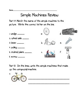 Preview of Simple Machines Review