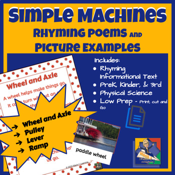 Preview of Simple Machines Rhyming Poems - Pulley, Ramp, Lever, and Wheel - Axle
