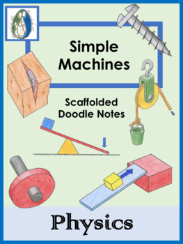 Preview of Simple Machines Scaffolded Doodle Notes