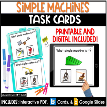 Preview of Simple Machines | Science Task Cards | Boom Cards