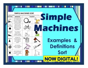 Simple Machines Sort Cut and Paste Examples, Definitions & create an