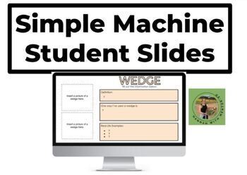 Preview of Simple Machines Student Slides Independent Work Science Class Digital Resource