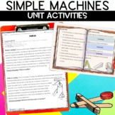 Simple Machines Unit of Reading Worksheets, Review Activit