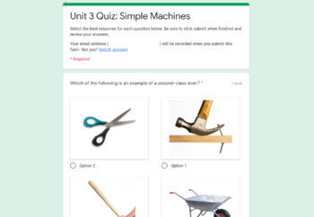 Preview of Simple Machines Unit Test