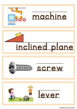 Preview of Simple Machines Word Wall