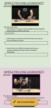 Preview of Simple Machines Worksheet