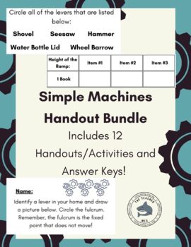 Preview of Simple Machines Worksheet Collection