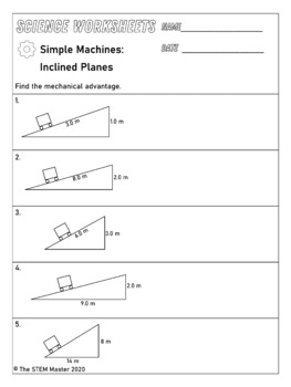 Simple Machines Worksheets by The STEM Master | Teachers Pay Teachers