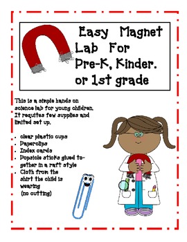 Preview of Simple Magnet Science Lab for Young Children