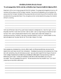 Simple Main Idea & Details Worksheet