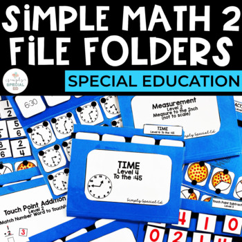 Preview of Simple Math File Folders for Special Education (Set 2)