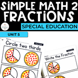 Fractions Math Workbook for Special Ed (Simple Math Specia