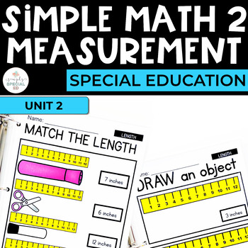 Preview of Measurement Math Workbook for Special Ed (Simple Math Special Ed Set 2)