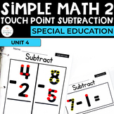 Subtraction Math Workbook for Special Ed (Simple Math Spec