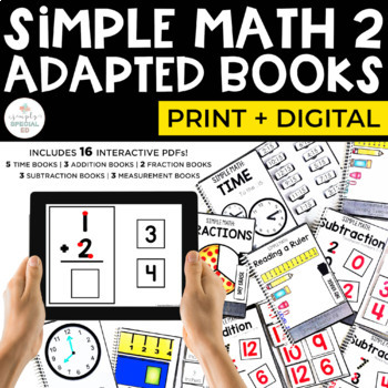 Preview of Math Adapted Books | Special Education | Set 2 | Print + Digital