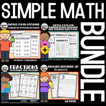 Preview of Simple Math Bundle Pack Activity Worksheets