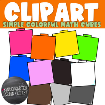 Preview of Simple Math Cubes | KGJ Clipart