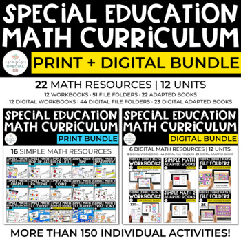 Preview of Simple Math Curriculum for Special Ed: PRINT + DIGITAL BUNDLE (22 RESOURCES)