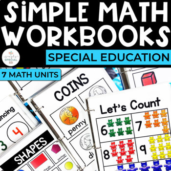 Preview of Math Workbooks Bundle | Special Education (7 Units) | Set 1