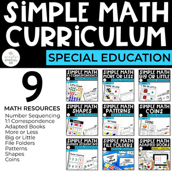 Preview of Simple Math Curriculum Bundle for Special Ed (Set 1)
