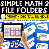 Simple Math File Folders Bundle | Set 2 (Digital File Fold