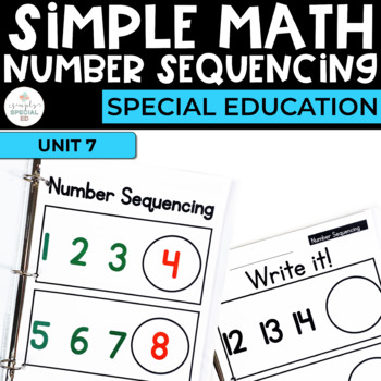 Preview of Number Sequencing Math Workbook for Special Ed (Simple Math Special Ed Set 1)