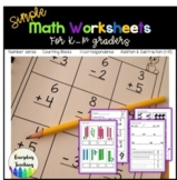 Simple Math Worksheets: Special Education, Autism