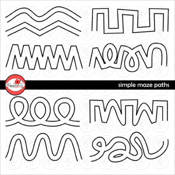 Preview of Simple Maze Paths Clipart by Poppydreamz