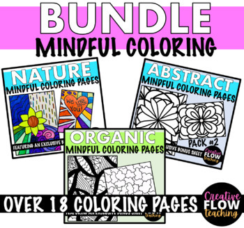 Preview of Mindfulness Coloring Pages Bundle