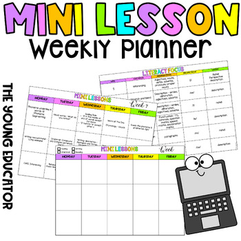 Preview of Simple Mini Lesson Planning Template