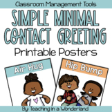 Simple Minimal Contact Greeting Posters