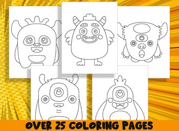 monster printables coloring pages