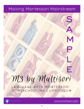 Preview of Montessori Language Arts Scope & Sequence Ages 2-9 FREE by Multisori
