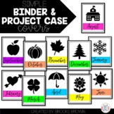 Simple Monthly Binder & Project Case Covers (3 Color Schemes)
