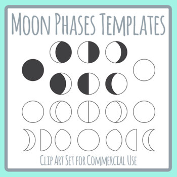 Simple Moon Phases to Color In - Astronomy Sequesnce Science Templates ...