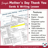 Simple Mother's Day Thank You Letter-Card & Writing Lesson