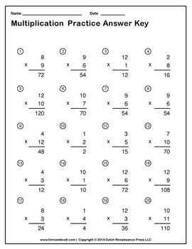 Simple Multiplication Worksheet Maker - Create Infinite ...