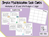 Simple Multiplication Task Cards {English only}