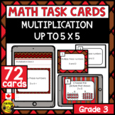 Simple Multiplication Task Cards | Paper or Digital