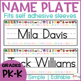 Simple Name Plate | Alphabet Numbers  | Editable